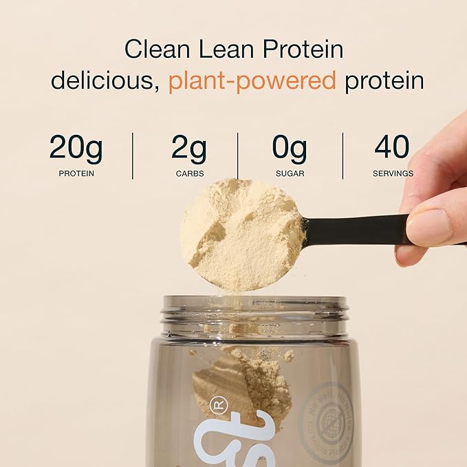 Nuzest Vegan Pea Protein Powder - Clean Lean Protein 40 Servings 20g Protein Rich Chocolate Protein Shake Mix + Sports Shaker Bottle 24oz