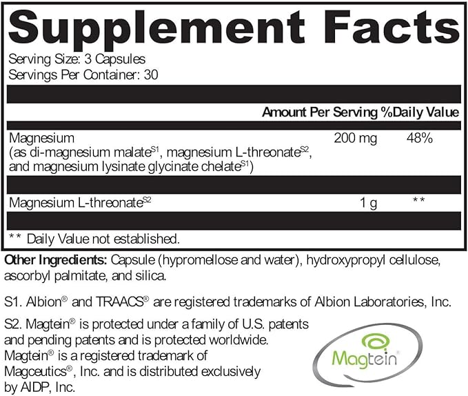 Neuro Mag Mixed Berry Dietry Supplement - Supports Healthy Brain Magnesium Levels 30 Servings