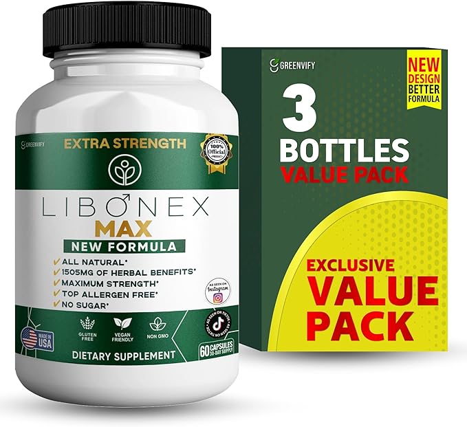 Libonex Max Extra Strength Maca Root Complex Herbal Supplement 60 Capsules All Natural Vegan Gluten Free Non-GMO (3)