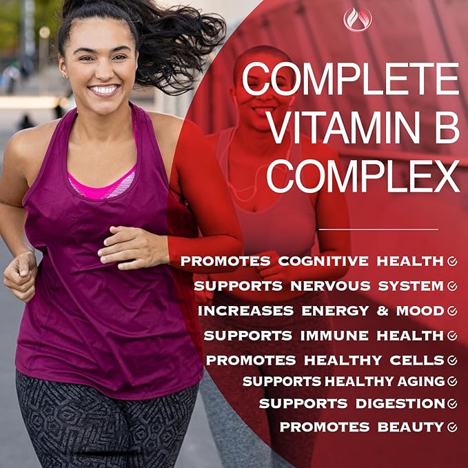 THE ENCLARE NUTRITION Vitamin B12 - Vitamin B Complex with Vitamin C Biotin Inositol Folic Acid B Vitamins B1 B2 B3 B4 B5 B6 B7 B8 B9. Brain Heart Immune Support Energy Supplements (1)