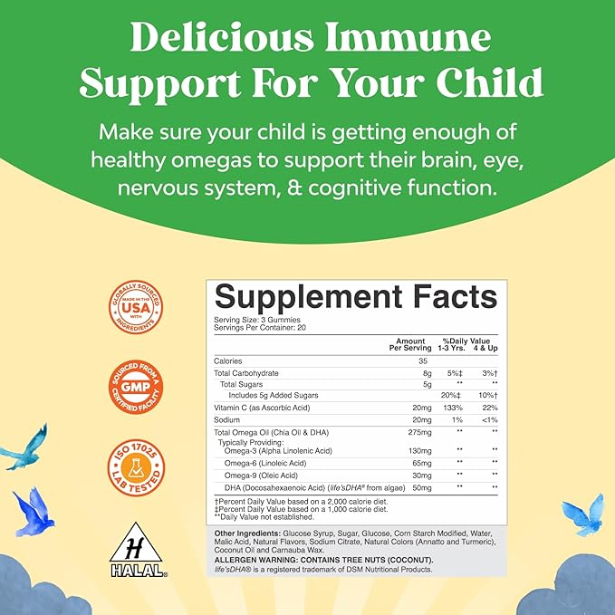 Bundle of Plant Based Omega 3 Gummies for Kids and Natural Cranberry Gummies for Women and Men - for Vision Immunity and Focus Support - for Urinary Tract Health Kidney Support Bladder and Immunity