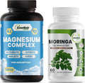 Magnesium Supplement with Glycinate Citrate Malate &amp Oxide Plus Moringa Oleifera with Vitamin C Omega 3 &amp Amino Acids - Boosts Energy Mood Memory
