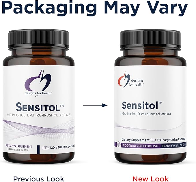 Designs for Health Inositol + ALA Capsules - Sensitol Myo-inositol (MI) + D-Chiro Inositol (DCI) with Alpha Lipoic Acid - Vegan Non-GMO Supplement (120 Capsules)