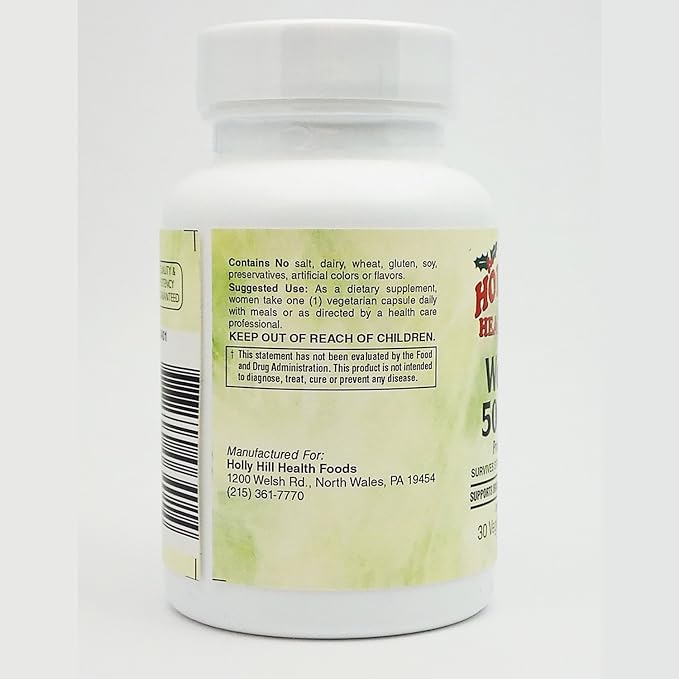 Holly Hill Health Foods Women's 50 Billion Probiotic 30 Vegetarian Capsules