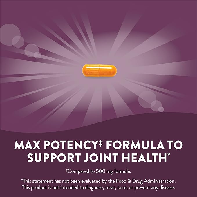 Nature's Way Turmeric Max Potency Premium Extract - Turmeric Supplement for Joint Support* - with Turmeric Extract - for Men &amp Women - Gluten Free - 60 Vegan Capsules (Pack of 2)