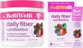 Daily Fiber Supplement Bundle for Women &amp Men – Premium Fiber Powder from Organic Acacia with Added Collagen Electrolytes &amp Probiotics – No Bloat Constipation &amp Gut Health Support (Wild