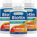 Best Naturals Biotin 10000 mcg 200 Capsules (Pack of 3)