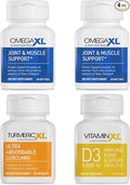 OmegaXL Immune Supporting Bundle - (2) 60 Count + TurmericXL + VitaminXL D3 - to Support Optimal Immune Health (Pack of 4)