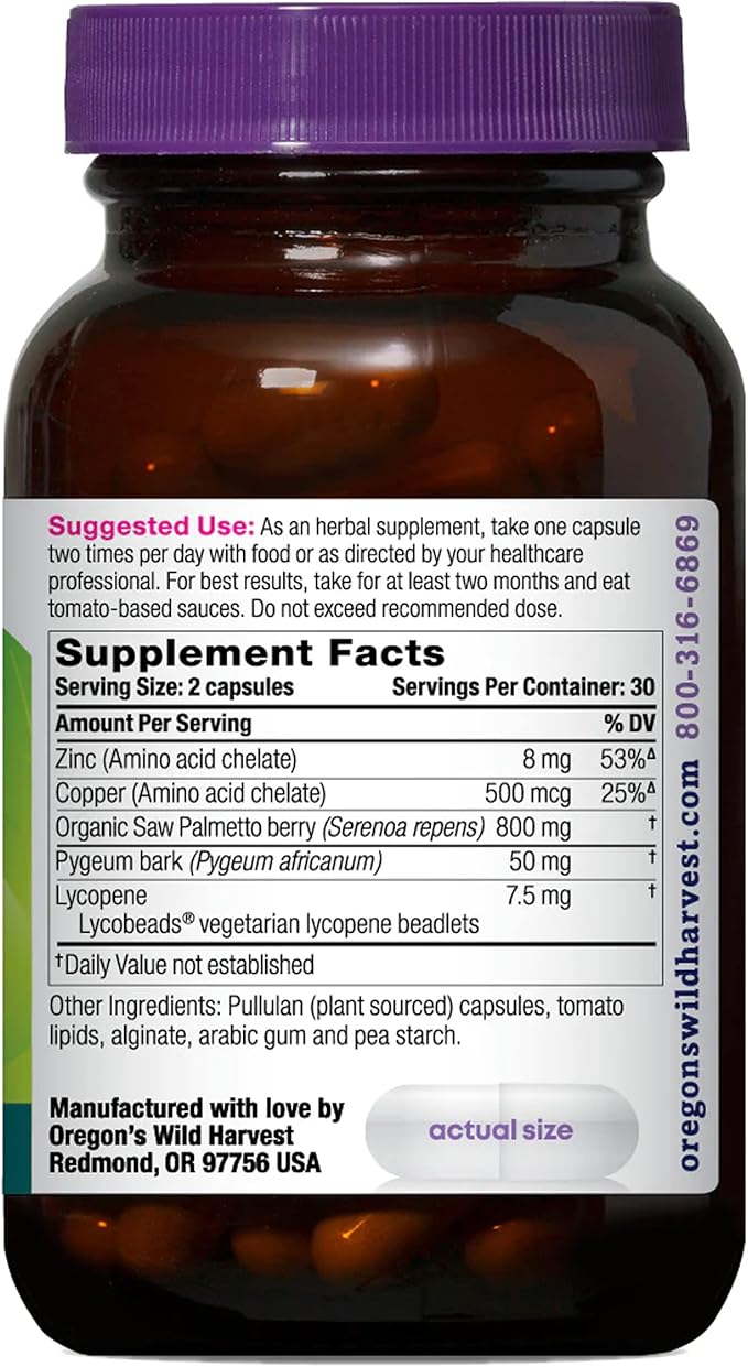 Oregon's Wild Harvest Prostate Health™ with Lycopene Capsules 60 Count