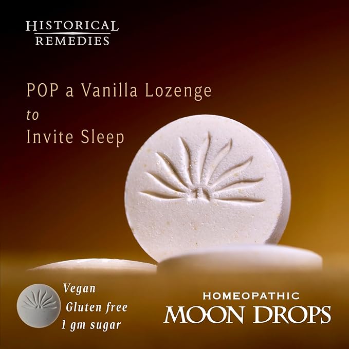 Moon Drops Sleep Aid Lozenges (3 Pack) | Homeopathic Vanilla Flavor Supplement Non-Habit Forming Vegan Gluten-Free Sleep Support Including Coffea Cruda 12X