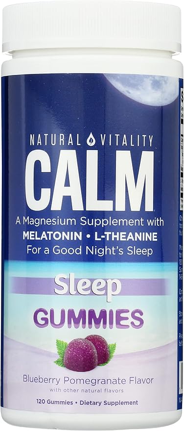 Natural Vitality Calm Sleep Gummies Gluten Free Non GMO 120 Pieces (Pack of 1)