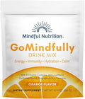 GoMindfully Orange Super Calm Magnesium Powder Drink Mix for Hydration Recovery Immunity and Energy with Trace Minerals Essential Vitamins L-Theanine and B Vitamin Complex