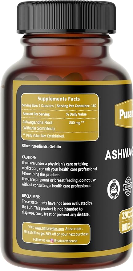 Ashwagandha 320 Capsules &amp Irish Moss 320 Capsules Combo – Herbal Dietary Supplement | Easy Daily Use | Non-GMO Ingredients No Artificial Colors | Capsules Combo Pack