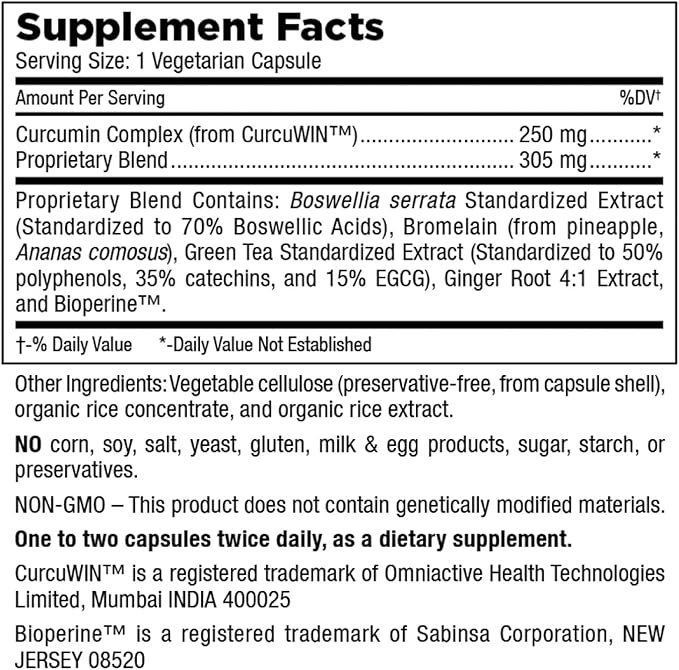 Mt. Angel Vitamins: Inflameze Advanced. Joint Health Collagen Protection Turmeric Supplement 60 Capsules