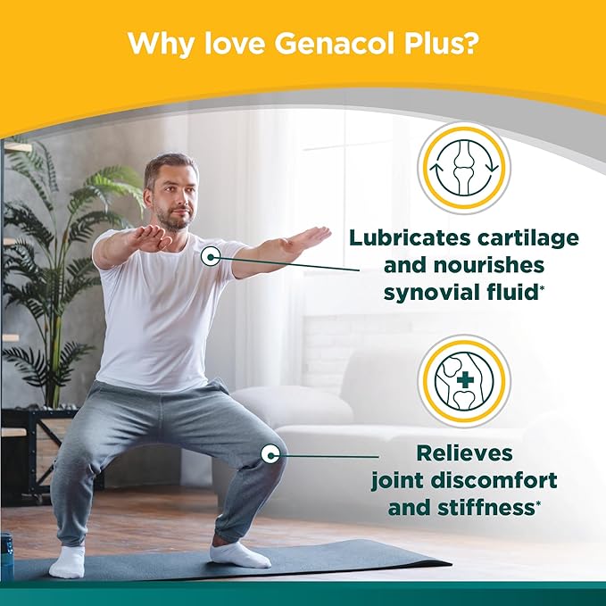 Genacol Plus – Glucosamine and Collagen Joint Supplement Lubricates Protects and Maintains Heathy Joints Relieves Joint Discomfort Plus 180 Capsules (60-Day Supply)