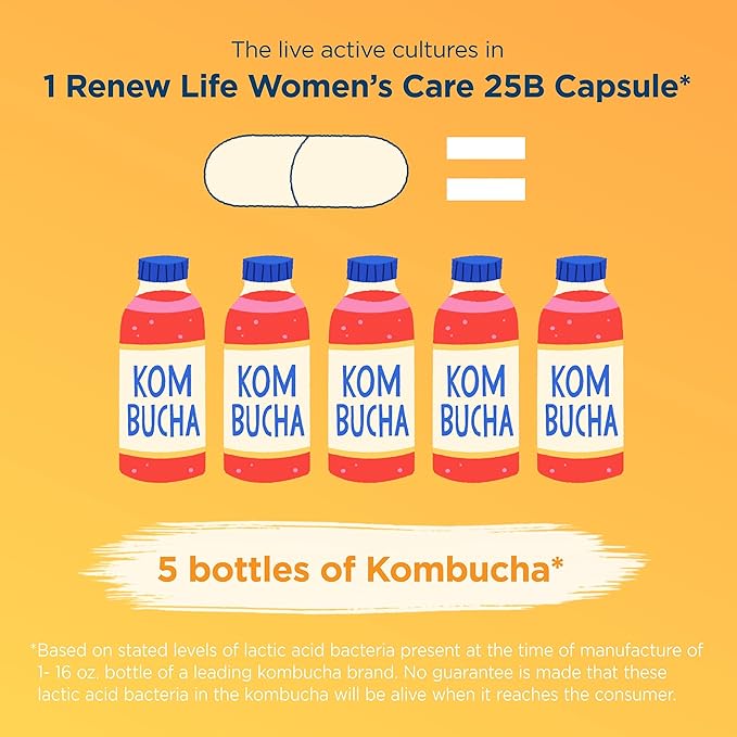 Renew Life Ultimate Flora Women's Care Probiotic 25 Billion CFU 90 Capsules (Package May Vary)