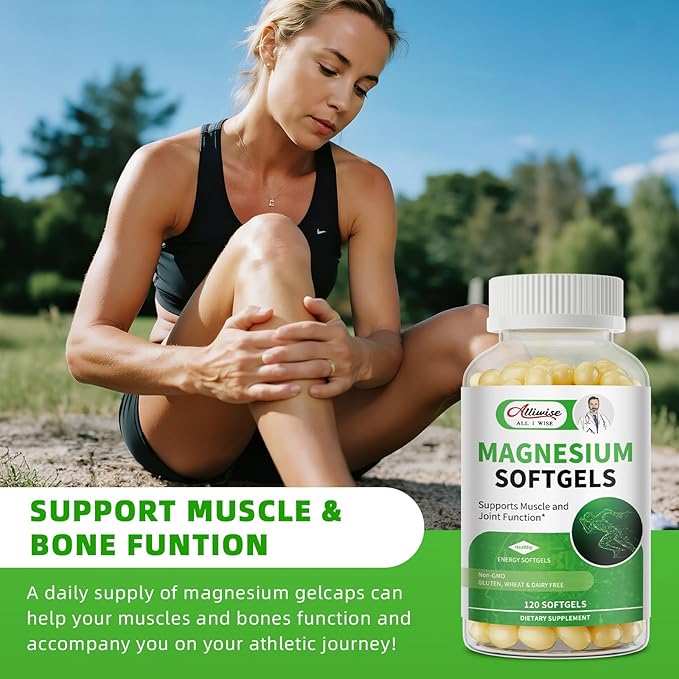 Magnesium Glycinate Supplement 500mg High Absorption Dietary Supplement Softgels for Sleep Muscle Heart Support Gluten Free Non GMO 180 Capsules 90 Day Supply