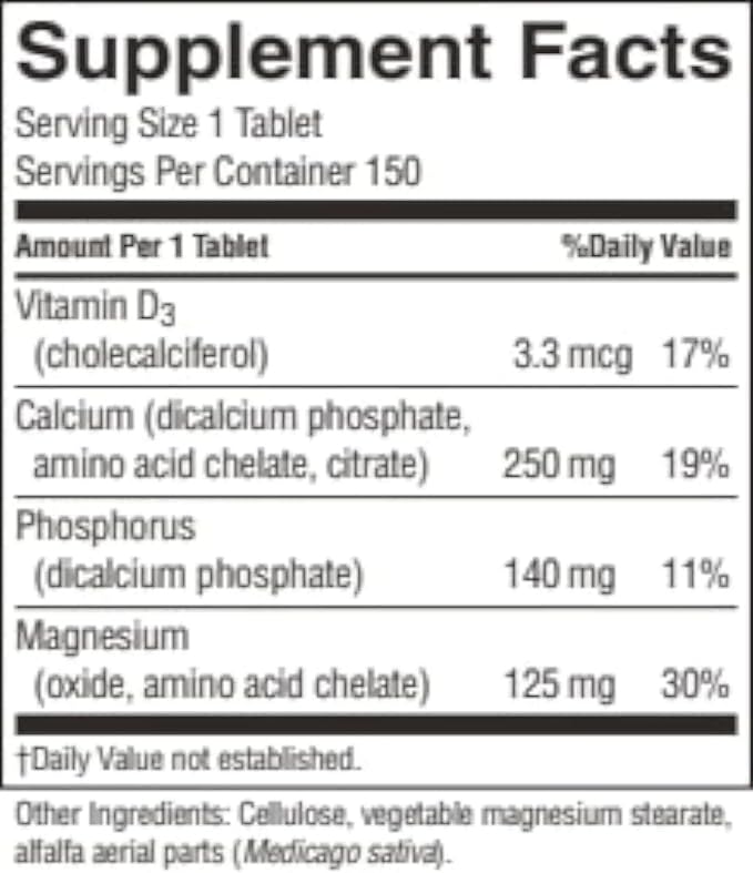 Nature's Sunshine Calcium Plus Vitamin D 150 Tablets Kosher | Powerful Vitamin Supplement for Adults Containing Vitamin D3 Calcium and Magnesium