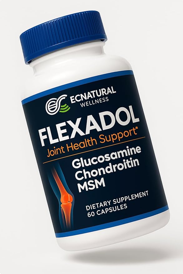 FLEXADOL – Glucosamine Chondroitin MSM | General Joint Support | Mobility &amp Flexibility Focus | Daily Routine Companion | 60 Capsules Flex Solutions