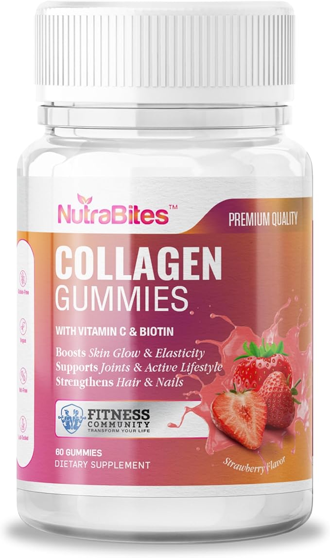 Radiance and Beauty Wellness Pack - Biotin Collagen Vitamin C and Superfruits Gummies - Supports Hair Skin &amp Nail Health - 4-Pack for Natural Glow