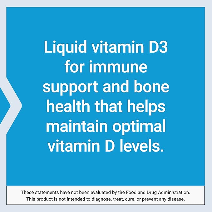 Life Extension Liquid Vitamin D3 50 mcg (2000 IU) Immune System Support Bone Health Whole-Body Health unflavored Gluten-Free Non-GMO 29.57 ml