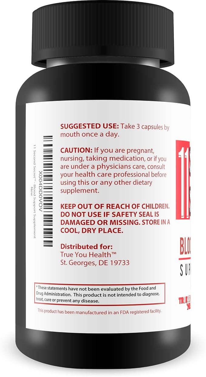 11 Second Secret Blood Support Supplement - Our Best Sugar Health Blood Health Formula - Advanced Blood Health Formula - Turmeric Berberine Cinnamon Gl Pro Gluco Elixir Blood Cleanse