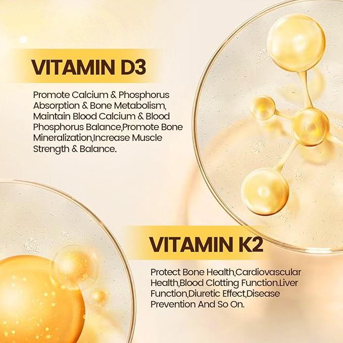 Vitamin D3 10000 iu Plus K2 (MK-7) 200 mcg 300 Coconut Oil Softgels| 2 in 1 VIT D &amp K Complex | Supports Calcium Absorption Bone Immune &amp Heart Health – Easy to Swallow (600 Softgels /2 Ba