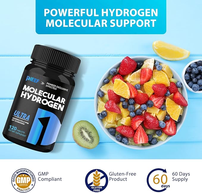 Hydrogen Water Tablets 360 Tablets Fast-Dissolving H2 Molecular Hydrogen with Magnesium Supplements Supports Brain Health Energy and Cognitive Function Non-GMO Gluten-Free &amp Vegan 3Pack