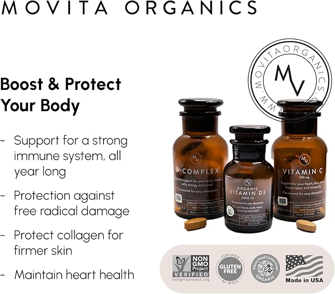 Movita Fermented Vitamin B-Complex – Organic Whole Foods for Mood Stress Relief and Metabolism Support – Vegan Gluten-Free Non-GMO 30-Day Supply (Eco-Friendly Refill Pouch)