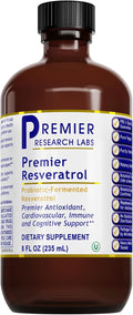 Premier Research Labs Resveratrol - Resveratrol Liquid Supplement Trans Resveratrol Antioxidant Support for Heart Health &amp Blood Flow Aging Support 180 mg Per Teaspoon - 8 Fl Oz