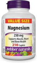 Webber Naturals Magnesium 250 mg 210 caplets Value Size