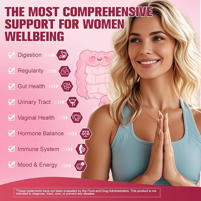 Totaria (2 Packs) Probiotics for Women 120 Billion Women Probiotic Digestive Enzymes &amp Prebiotics with Akkermansia Cranberry D-Mannose for Gut Urinary Immune PH Balance 240 Vegan Capules