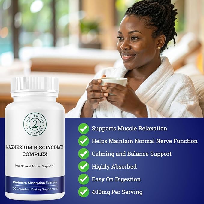 Magnesium Bisglycinate + Vitamin D3 K2 Complex Bundle | Bone Strength Muscle Relaxation Calcium Support Immunity Heart Health &amp Daily Wellness