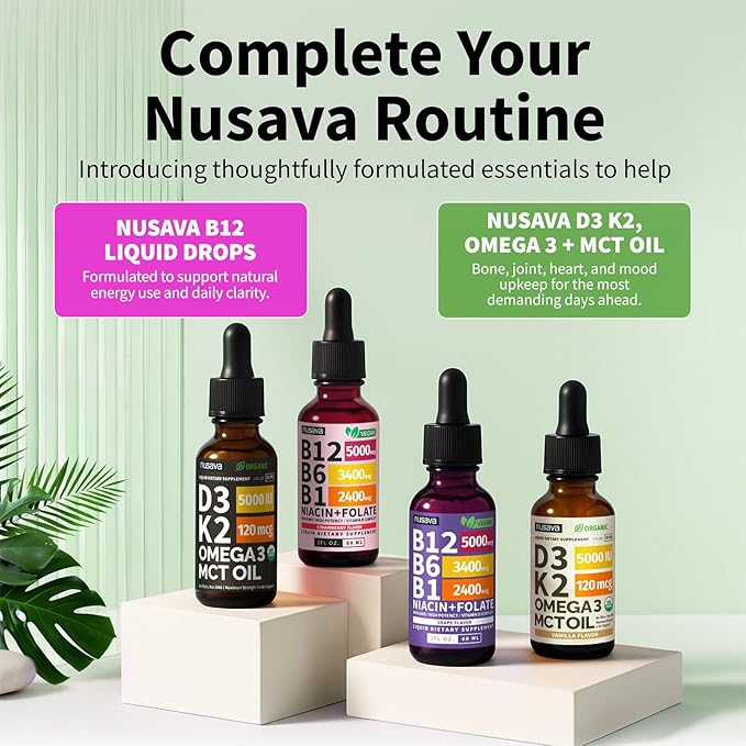 (2 Pack) Vitamin B12 and B6 Liquid Drops B12 Sublingual Vitamin B Complex - B 12 Vitamin 5000mcg - B12 Methylcobalamin for Energy Brain and Heart Support with 27200 mcg Fruit Punch 80 Servings
