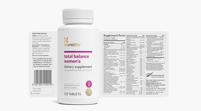 Xtendlife Total Balance Women’s Multivitamin for Immune Heart Digestive &amp Cellular Health - - Daily Support - 70+ Nutrients &amp Minerals - 30 Day Supply