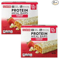 2-PACK Irresistible Delicious Strawberry Protein Meal Bars! Soft &amp Chewy Yogurt-Covered 12g Protein! Fuel Your Day with This 12-Pack of Pure Bliss!