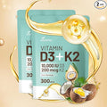 Vitamin D3 10000 iu Plus K2 (MK-7) 200 mcg 300 Coconut Oil Softgels| 2 in 1 VIT D &amp K Complex | Supports Calcium Absorption Bone Immune &amp Heart Health – Easy to Swallow (600 Softgels /2 Ba