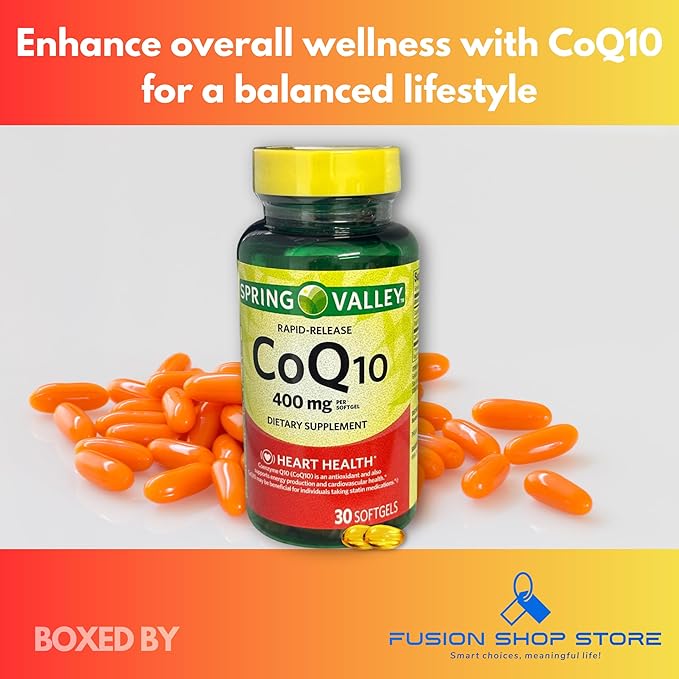 C0q10 400mg- Rapid-Release 30 softgels (Pack of 1) Boxed by Fusion Shop Store