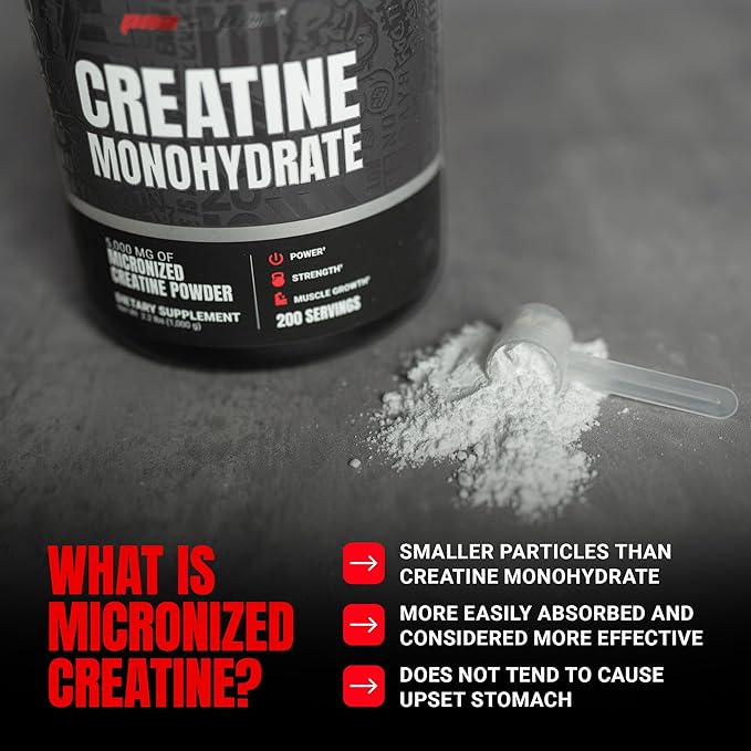 ProSupps Creatine Monohydrate Powder for Men &amp Women Unflavored - 5000mg of Micronized Creatine - Gym Workout Supplement for Muscle Gain &amp Recovery - Sugar-Free Soy &amp Gluten-Free - 200