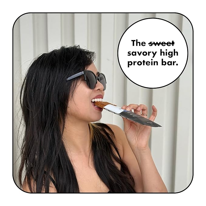 Super Team Savory + Crispy Protein Bars - Zesty BBQ - 12-Count Snack Bars - High Protein (18g) High Fiber (7g) Low Sugar (1g) - Gluten Free Nut Free Soy Free Vegan Plant Based Meal Replacement