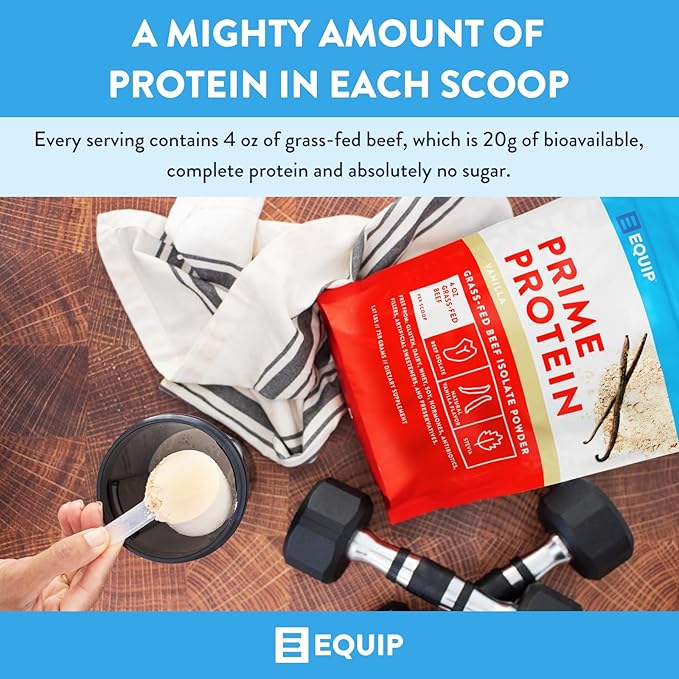 Equip Foods Prime Protein Powder Vanilla &amp Prime Protein Powder Salted Caramel