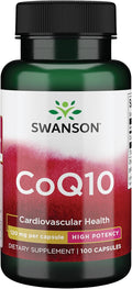 Swanson CoQ10 - Helps Promote Heart Health Energy Support &amp Aids Overall Cardiovascular System Health - Helps Maintain Coenzyme Q10 Supplement - (100 Capsules 120mg Each)