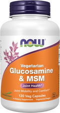 NOW Foods Supplements Glucosamine &amp MSM (GreenGrown® Glucosamine) Vegetarian 120 Veg Capsules