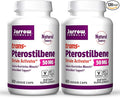 Jarrow Formulas trans-Pterostilbene 50 Milligrams Per Serving 60 Vegetarian Capsules. Pack of 2 bottles