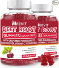 Beet Root Gummies Nitric Oxide Supplement for Men Women | Organic Beet Gummy with Grape Seed Pomegranate Black Pepper Vitamin C B12