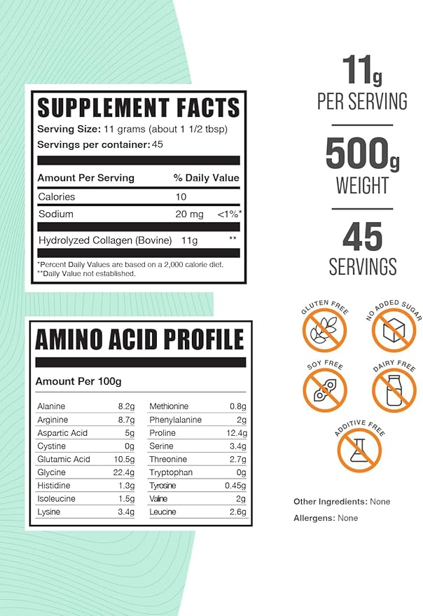 BulkSupplements Collagen Peptides 500g + Creatine 500g Bundle