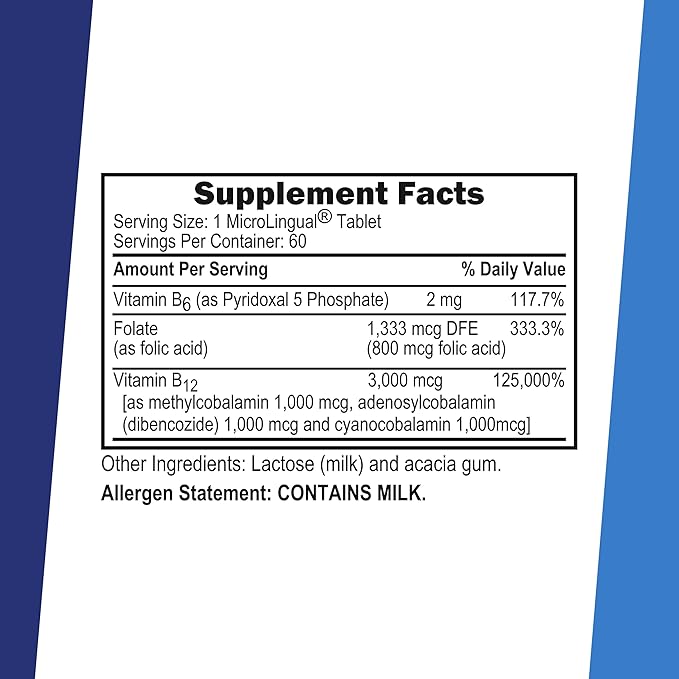 Superior Source NO Shot Triple B-12 3000 mcg B-6 Folic Acid 800 mcg - Formula Supports Heart Health &amp Energy - Health Supplement with Folic Acid &amp Methylcobalamin - 60 Instant Dissolve Tablet