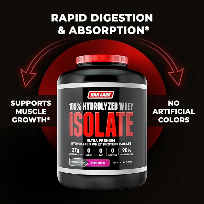 Hydrolyzed Whey Protein Isolate 5 lbs (Berry Deluxe)
