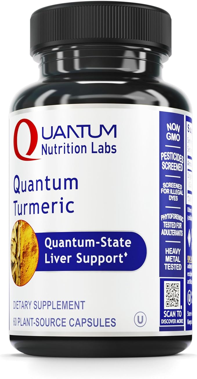 Quantum Nutrition Labs Turmeric - Turmeric Capsules Turmeric Curcumin Supplement Liver Support 500 mg of Curcuma Per Capsule - 60 Vegetarian Capsules