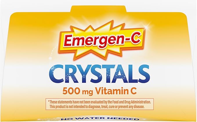 Emergen-C Crystals On-the-Go Emergen-C Immune Support Supplement with Vitamin C B Vitamins Zinc and Manganese Orange Vitality - 56 Stick Packs